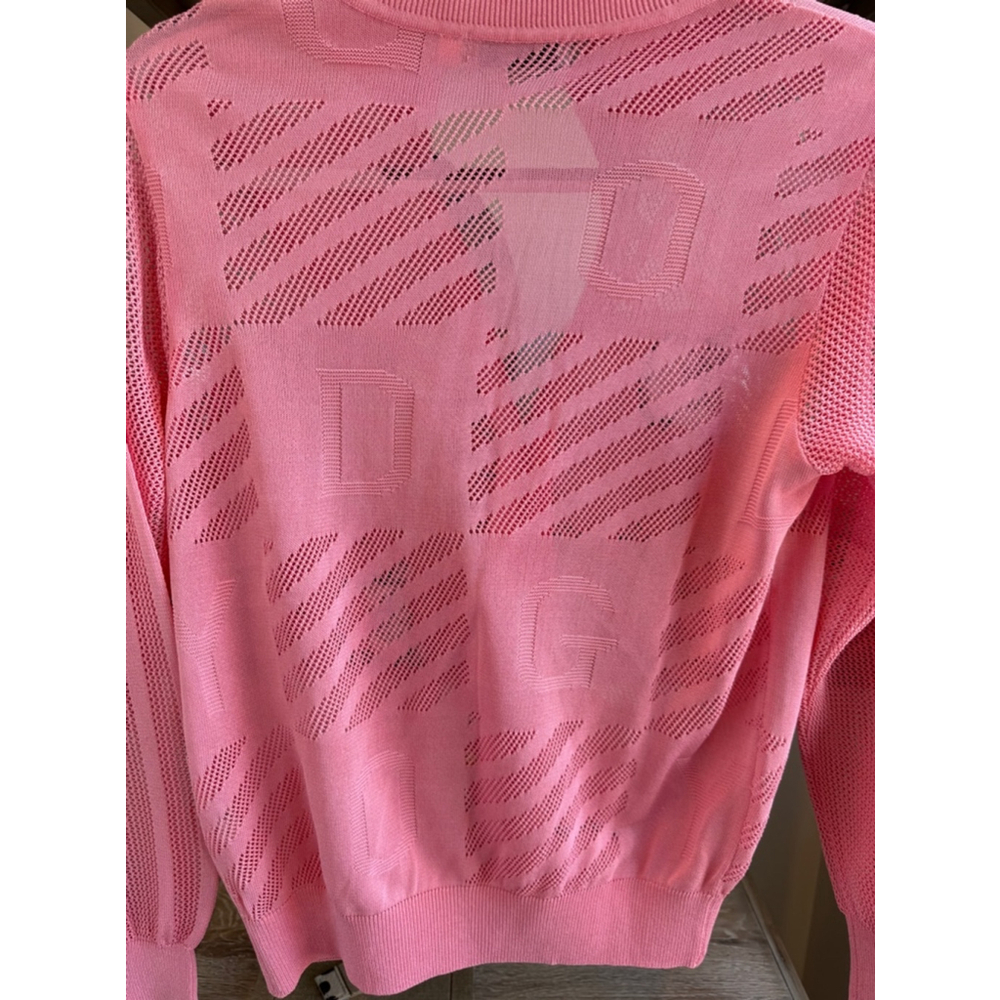 Women’s Rare Doggy Sports Golf Sweater Pink Size 46 Rare - Picture 5 of 8